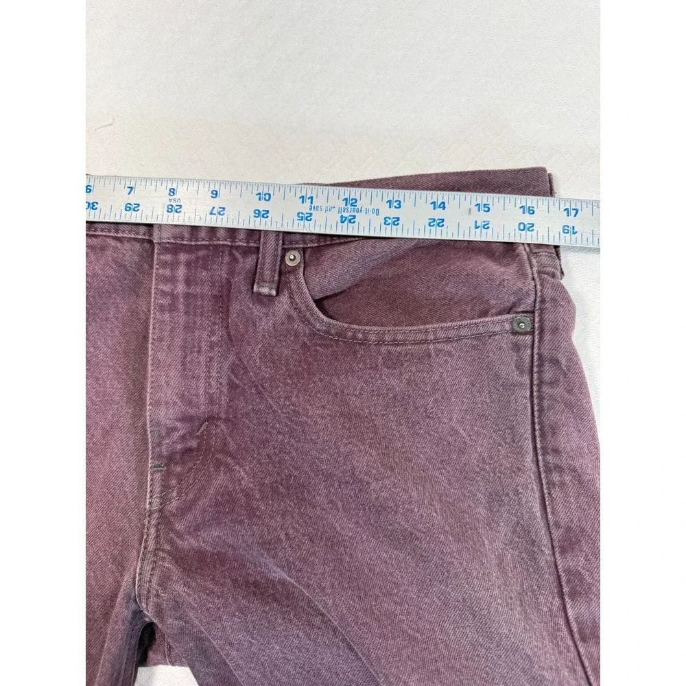 Levis 511 Slim Fit Rare White Oak Cone Denim Jeans Mens 34x29 Faded Purple Indie